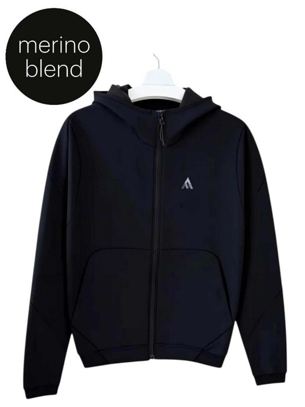 7MESH Black Callaghan Merino Hoody Cycling Trail Zip Hoodie Performance Layer s